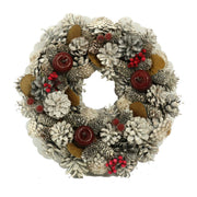 Corona nevada con manzanas ø30h7,5 cm