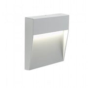 Lámpara de pared cuadrada de aluminio fundido con difusor satinado - 3W, 361 lúmenes, luz cálida blanca