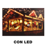 Panel LED multicolor rectangular de madera cm60x40h1,8