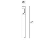 Lámpara exterior de aluminio fundido con difusor opalino - 9W - 1155 lúmenes - Clase E - 4000°K grafito