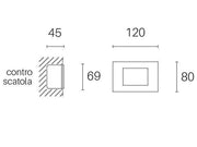 Empotrable Cristal 3W Led 3000K blanco linea enchufe