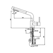 Grifo monomando cromado Paini para lavabo extraíble