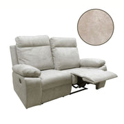 Sofá Milano 2 plazas 2 sillones reclinables manual beige