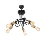 Sardala MDL3843 Plafón de 5 luces en metal trenzado