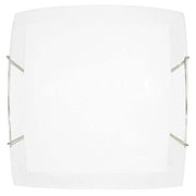 Lámpara de techo con ganchos en alambre de acero y cristal plano blanco - 1xE27