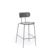 Taburete de polipropileno con asiento gris