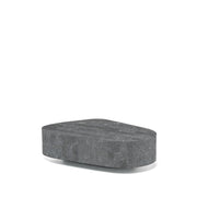 Mesa de centro moderna de piedra gris cm 100 x 52 xh 28
