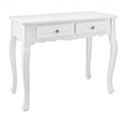 Consola 2 cajones en madera blanca Blanc 80 x 40 x 75 cm