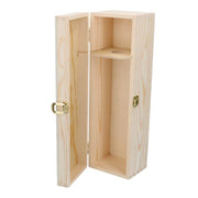 Caja de vino de madera natural para 1 botella de champagne cm38x13h12