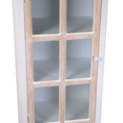 Vitrina Andorra madera 1 puerta cristal + 1 cajón cm48x32h120