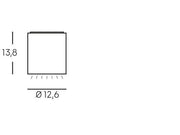 Lámpara de techo de aluminio fundido, difusor de vidrio transparente, 12W, 1420 lúmenes, luz cálida corten