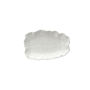 Plato hoja ondulada Gres Gris 18x12x2,5h cm