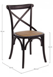 Silla Cross Retro Olmo Negro
