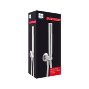 Conjunto de ducha dúplex redondo con toma de agua y flexo - Serie Platinum