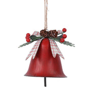 Campana de metal rojo 11x10h8 cm