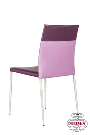 Silla polipiel violeta 41,5x44x85h cm
