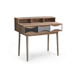 Consola de escritorio con respaldo de madera DIONISO con tres cajones 100x48x h89.5 cm