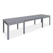 Mesa extensible en madera melamina gris cemento 160-320x90 cm