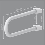 Manija de Seguridad Fija para Personas con Discapacidad en Aluminio Blanco 52.5 x 21 x 20 cm