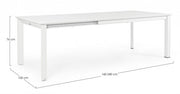 Mesa de jardín extensible Konnor blanco