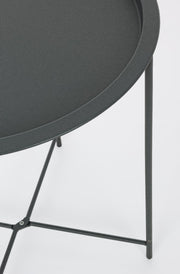 Mesita con bandeja Wissant Antracita D46 en metal