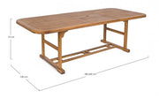 Mesa de exterior Noemi extensible de madera 180 - 240x100x h 74cm