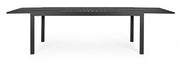 Mesa de exterior HILDE en aluminio antracita extensible 200-300x100x h75 cm