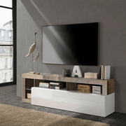Mueble TV Mogol blanco brillo 184x42x58H