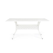 Mesa de exterior Ivrea rectangular blanca 90 x 160 cms