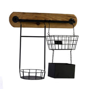 Perchero metal negro 2p cm57x20h49