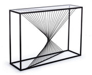 Mueble consola espiral de metal negro