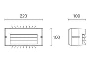 Aplique 10W Led 4000K línea kobe aluminio