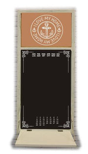 Calendario pizarra con repisa y tiza cm30x65x3,5-20