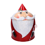 Santa claus caja de metal redonda roja cm ø43h29