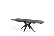 Mesa extensible gris vintage - negro mate 90 cm x 160-240 cm H. 76 cm