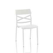 Silla cruzada Esme polipropileno blanco