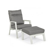 Otomana de aluminio con cojín lunar Kledi