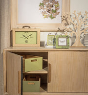 Reloj de mesa de madera 36 x 25 cm