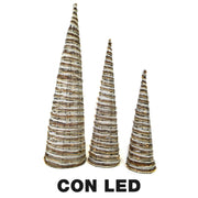 Árbol 1-3 Cono con LED natural CMXH100