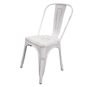 Silla new bristol antigua hierro blanco cm51x43h84