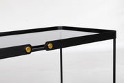 Conjunto de 2 mesas de centro Zeina rectangulares de acero negro