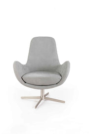 Sillón giratorio gris claro 64 cm x 72 cm A. 42 cm