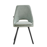 Silla tapizada verde 85x56x48 cm
