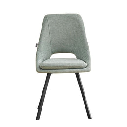 Silla tapizada verde 85x56x48 cm