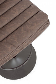 Taburete de bar vintage Connor de piel sintética marrón 41 x 50 x 94,5 cm