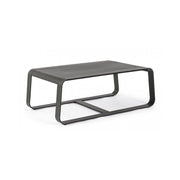 Mesa de centro para exterior en aluminio antracita MERRIGAN 105x62x h38 cm