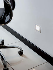 Lámpara empotrada de aluminio fundido con difusor de vidrio satinado - 3W, 300 lúmenes, 4000°K