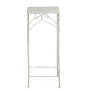 Colonnina metálica Milena 1-3 cuadrada alta blanca 30x30x73 cm