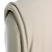 Sillón de oficina con reposabrazos Queensland en ecopiel gris tórtola