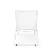 Tumbona Cruise de aluminio con ruedas blancas